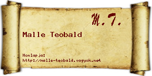 Malle Teobald névjegykártya